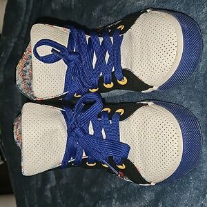 Kids Sneakers with Blue Accents